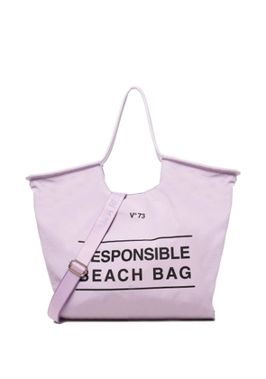 V°73 logo-print beach bag - Purple
