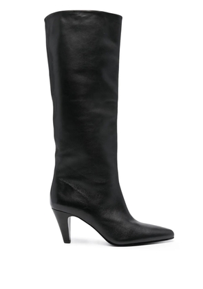 Claudie Pierlot 75mm leather knee-high boots - Black
