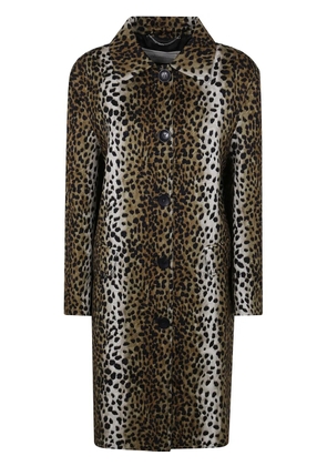 Blumarine leopard-print coat - Brown