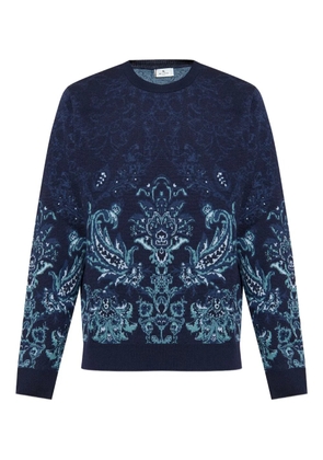 ETRO floral-jacquard sweater - Blue