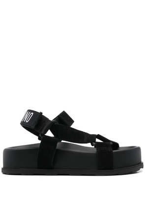 Moschino logo-print sandals - Black
