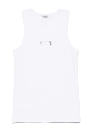 Moncler logo-patch tank top - White