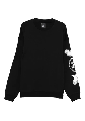 Y-3 cloud-print crew-neck sweatshirt - Black