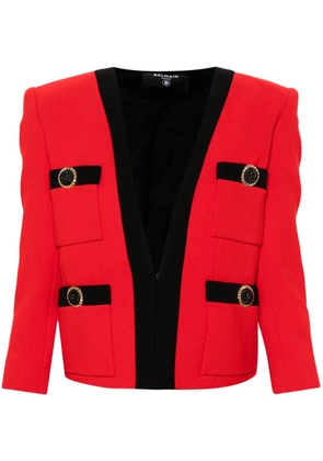 Balmain four-pocket wool jacket - Red