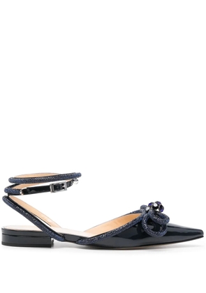 MACH & MACH Double Bow ballerina shoes - Blue