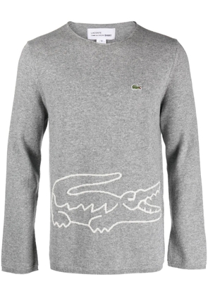 Comme Des Garçons Shirt logo-patch wool jumper - Grey