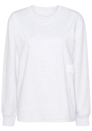 Alexander Wang raised-logo long-sleeve T-shirt - Grey