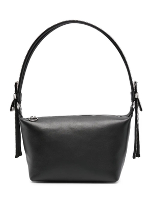Kara crystal-strap leather tote bag - Black