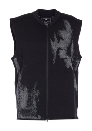 Y-3 zip-front vest - Black