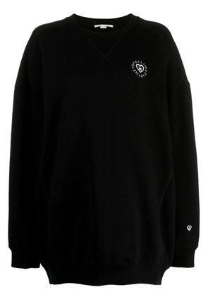 Stella McCartney logo-patch cotton sweatshirt - Black