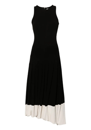 Victoria Beckham pleated crepe midi dress - Black