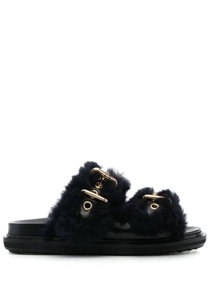 Marni Fussbett shearling slides - Black