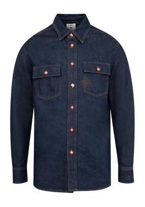 Casablanca monogram-motif denim shirt - Blue