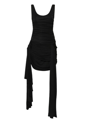 Mugler draped mini dress - Black