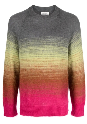 Laneus gradient-effect textured jumper - Grey