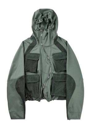 FFFPOSTALSERVICE zip-up hooded jacket - Green