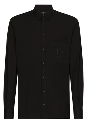 Dolce & Gabbana DG-embroidered shirt - Black