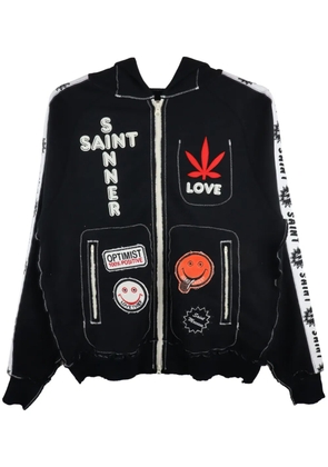 SAINT MXXXXXX x A LOVE MOVEMENT logo-print hoodie - Black