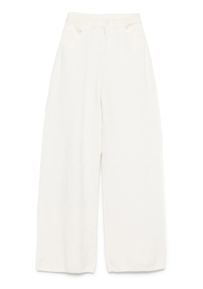 Aya Muse wide-leg knitted trousers - White