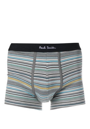 Paul Smith logo-waistband striped boxers - Blue