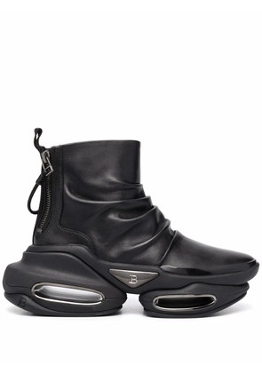 Balmain ruched chunky boots - Black
