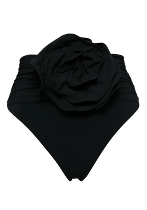 Magda Butrym floral-appliqué bikini bottoms - Black