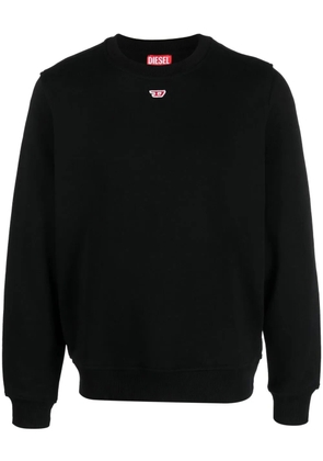 Diesel logo-patch detail sweatshirt - Black