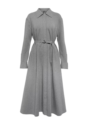 Norma Kamali long-sleeve belted midi dress - Grey