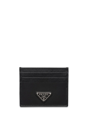 Prada triangle-logo leather wallet - Black