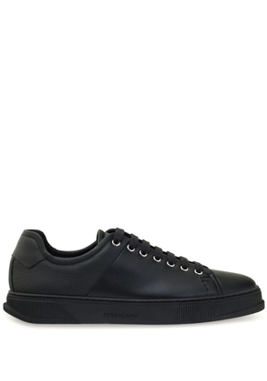 Ferragamo panelled leather sneakers - Black