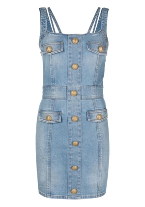 Balmain sleeveless denim dress - Blue