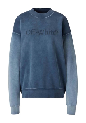 Off-White logo cotton sweatshirt - Blue