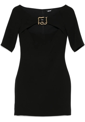 Just Cavalli snake-detail mini dress - Black