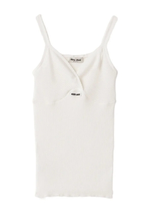 Miu Miu ribbed-knit top - White