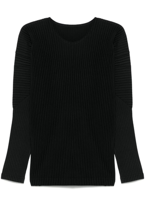 Homme Plissé Issey Miyake plissé-effect T-shirt - Black