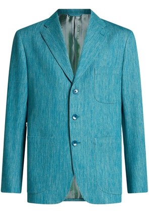ETRO slub-texture blazer - Blue