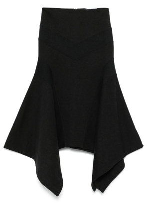 The Attico panelled midi skirt - Black