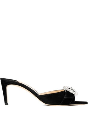 Jimmy Choo 65mm Caia crystal-embellished sandals - Black