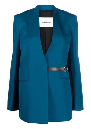 Jil Sander tailored virgin wool blazer - Blue