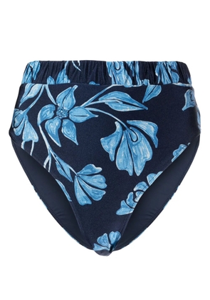 PatBO Nightflower floral-print bikini briefs - Blue