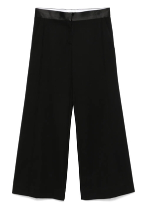 Victoria Beckham satin-trim trousers - Black