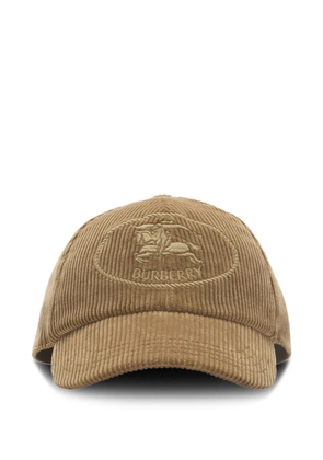 Burberry Knight-stamp corduroy baseball cap - Neutrals