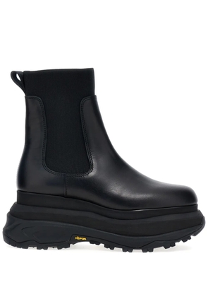 sacai leather Chelsea boots - Black