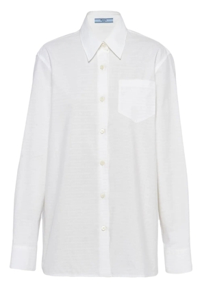 Prada jacquard poplin shirt - White