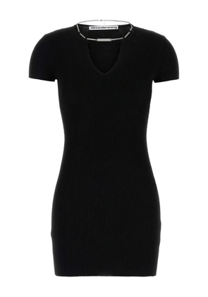 Alexander Wang ribbed short-sleeve dress - Black