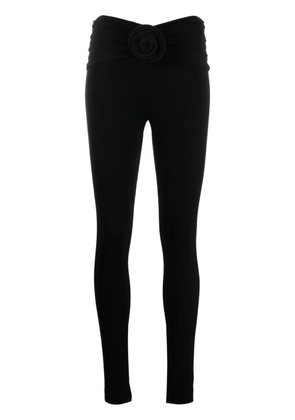 Magda Butrym floral-detail leggings - Black