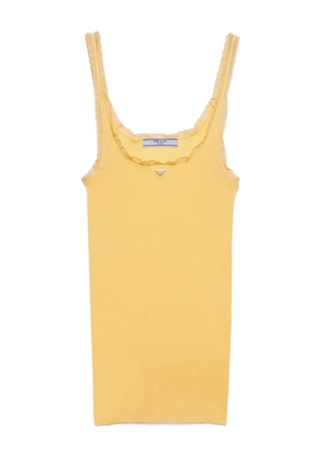 Prada ribbed cotton top - Yellow