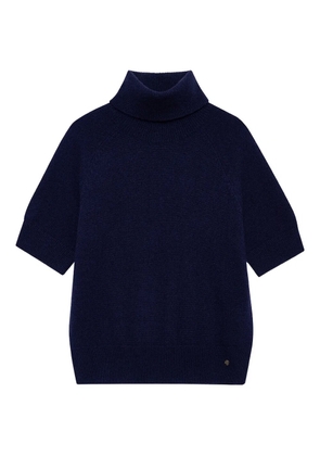 ANINE BING Jackson turtleneck short-sleeve sweater - Blue
