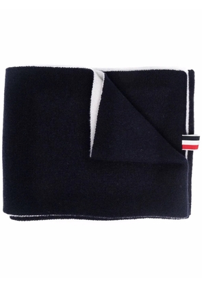 Thom Browne lobster intarsia-knit wool scarf - Blue