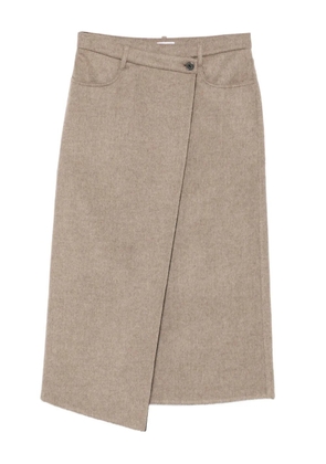 Brunello Cucinelli wrap buttoned skirt - Neutrals